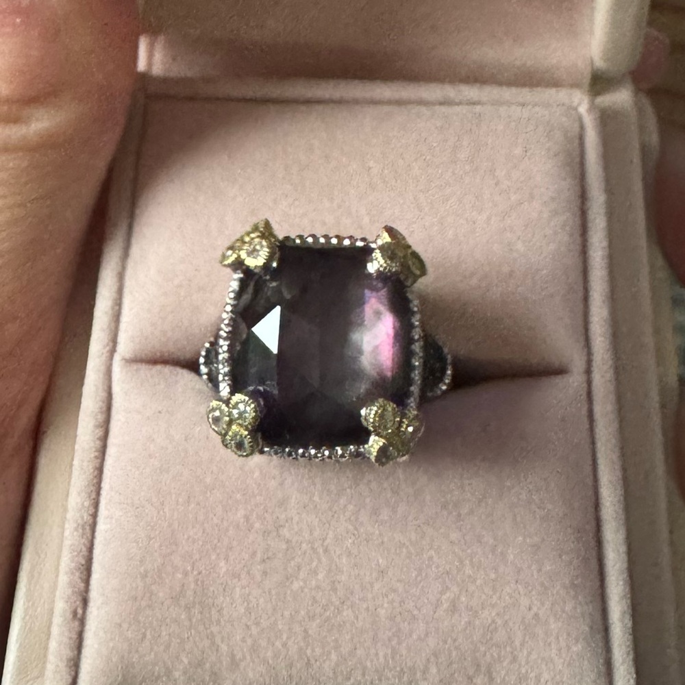 Judith Ripka Amethyst 18k Ring